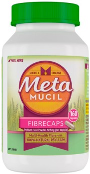 Metamucil-Fibrecaps-160-Capsules on sale