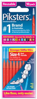 Piksters+Interdental+Brush+Size+4+10+Pack