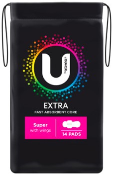 U+By+Kotex+Extra+Pads+Wings+Super+14+Pack