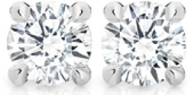 Alora+14ct+White+Gold+1%2F2+Carat+TW+Lab+Grown+Diamond+4+Claw+Stud+Earrings