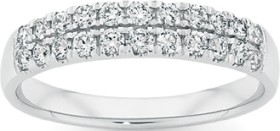 9ct-White-Gold-Diamond-Double-Row-Band on sale