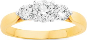 18ct-Gold-Diamond-Trilogy-Ring on sale