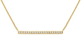 Exquisites+9ct+Gold+Diamond+Bar+Necklet