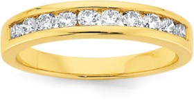 18ct+Gold+Diamond+Band