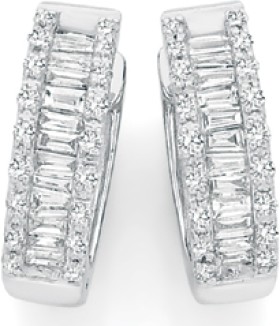 9ct-White-Gold-Diamond-Huggie-Earrings on sale