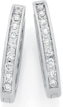 9ct-White-Gold-Diamond-Huggie-Earrings on sale