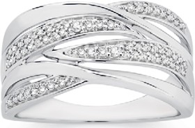 9ct-White-Gold-Diamond-Multi-Crossover-Ring on sale