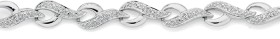 9ct-White-Gold-Diamond-Swirl-Bracelet on sale