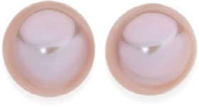 9ct+Rose+Gold+Natural+Pink+Freshwater+Pearl+Stud+Earrings