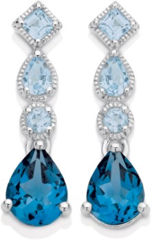 9ct-White-Gold-London-Sky-Blue-Topaz-Earrings on sale