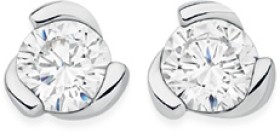 Sterling+Silver+5mm+Cubic+Zirconia+Swirl+Set+Studs