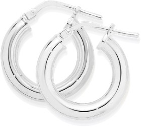 Sterling+Silver+3x10mm+Tube+Hoops