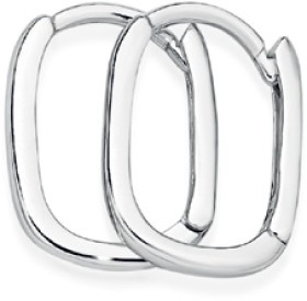 Sterling-Silver-Small-Oblong-Huggie-Earrings on sale