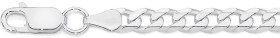 Sterling-Silver-19cm-Bevelled-Concave-Curb-Bracelet on sale