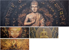 NEW+Canvas+Print+Assorted+Buddah