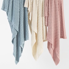 Popcorn+Knitted+Cotton+Throw+by+M.U.S.E.