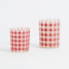 Gingham+Check+Red+Christmas+Candle+Holder+by+Habitat