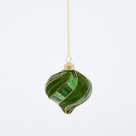 Carol-Curl-Green-Glass-Onion-Christmas-Bauble-by-Habitat on sale