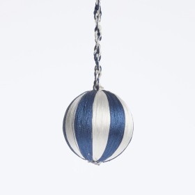 Carnival-Stripe-Blue-White-Christmas-Bauble-by-Habitat on sale