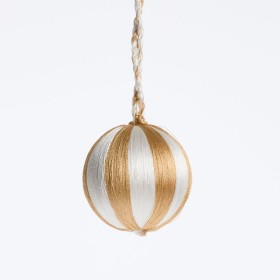 Carnival-Stripe-Natural-White-Christmas-Bauble-by-Habitat on sale