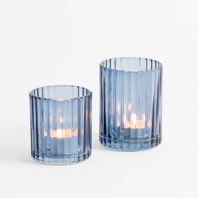 Luna+Dark+Blue+Candle+Holder+by+Habitat