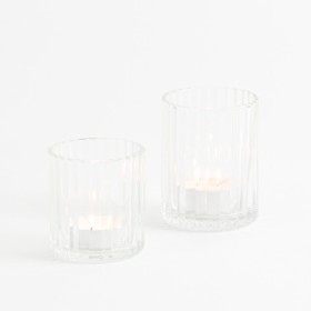 Luna-Clear-Candle-Holder-by-Habitat on sale