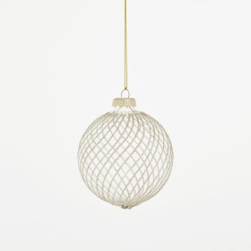 Holiday+Glitter+Silver+Stripe+Christmas+Bauble+by+Habitat