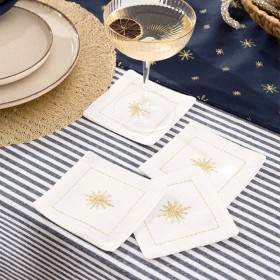 Twinkle+Star+Christmas+Cotton+Coaster+4+Pack+by+Habitat