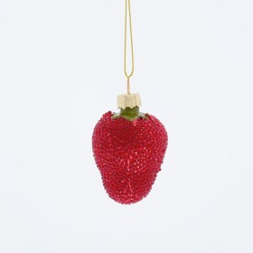 Frosted-Glass-Strawberry-Christmas-Decoration-by-Habitat on sale