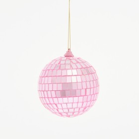 Party+Disco+Ball+Pink+Christmas+Hanging+Decoration+by+Habitat