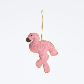 Beaded-Flamingo-Christmas-Hanging-Decoration-by-Habitat on sale