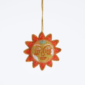 Beaded-Sun-Christmas-Hanging-Decoration-by-Habitat on sale