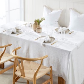 Ashra-Fringed-White-Table-Linen-Range-by-MUSE on sale