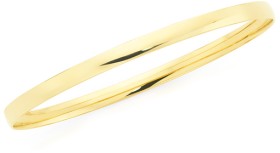 9ct+Gold+4x62mm+Solid+Comfort+Bangle