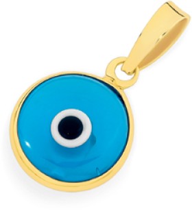 9ct-Gold-Round-Evil-Eye-Pendant on sale