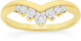 9ct+Gold+Diamond+Ring