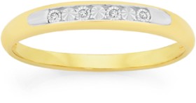 9ct+Gold+Diamond+Band