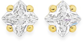 9ct+Gold+Cubic+Zirconia+Studs