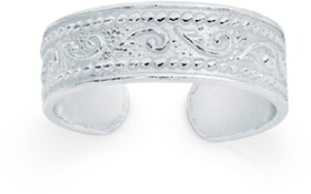 Sterling-Silver-Lace-Toe-Ring on sale