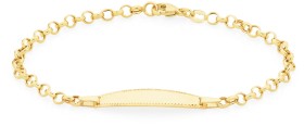 9ct-Gold-15cm-Hollow-Belcher-ID-Bracelet on sale