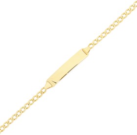 9ct-Gold-16cm-Solid-Curb-Identity-Bracelet on sale