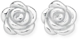 Sterling+Silver+Rose+Stud+Earrings