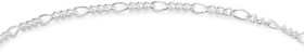 Sterling-Silver-19cm-Figaro-Solid-Bracelet on sale