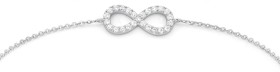 Sterling-Silver-19cm-Cubic-Zirconia-Infinity-Bracelet on sale