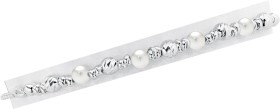 Sterling-Silver-Simulated-Pearl-Twist-Bead-Friendship-Bracelet on sale