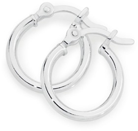 Sterling+Silver+2x10mm+Polished+Tube+Hoops