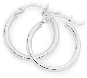 Sterling+Silver+2x15mm+Polished+Tube+Hoops