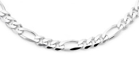 Sterling+Silver+50cm+Figaro+Men%26%23039%3Bs+Chain