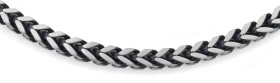 Stainless-Steel-55cm-Oxidised-Matte-Foxtail-Mens-Chain on sale