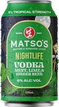 Matso%26%23039%3Bs+Nightlife+Mint+%26amp%3B+Lime+Ginger+Beer+Cans+330mL